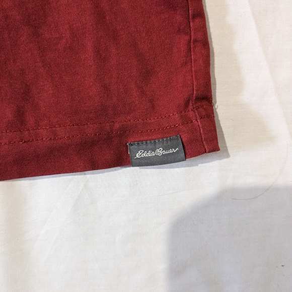 Eddie Bauer long sleeve pullover T-shirt top Legendwash Mens XL rust - Picture 3 of 8